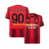 Camisola AC Milan Charles De Ketelaere 90 Homem Equipamento Primeiro 2023-2024 Manga Curta